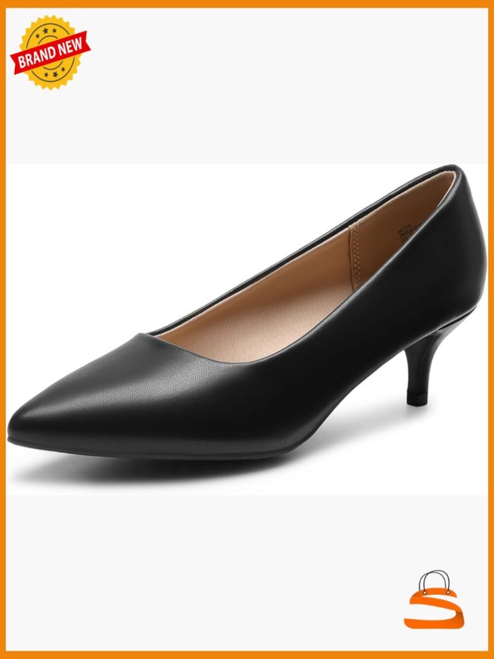Classic Pointed Toe Kitten Heel Pumps for Office Work Dress Shoes